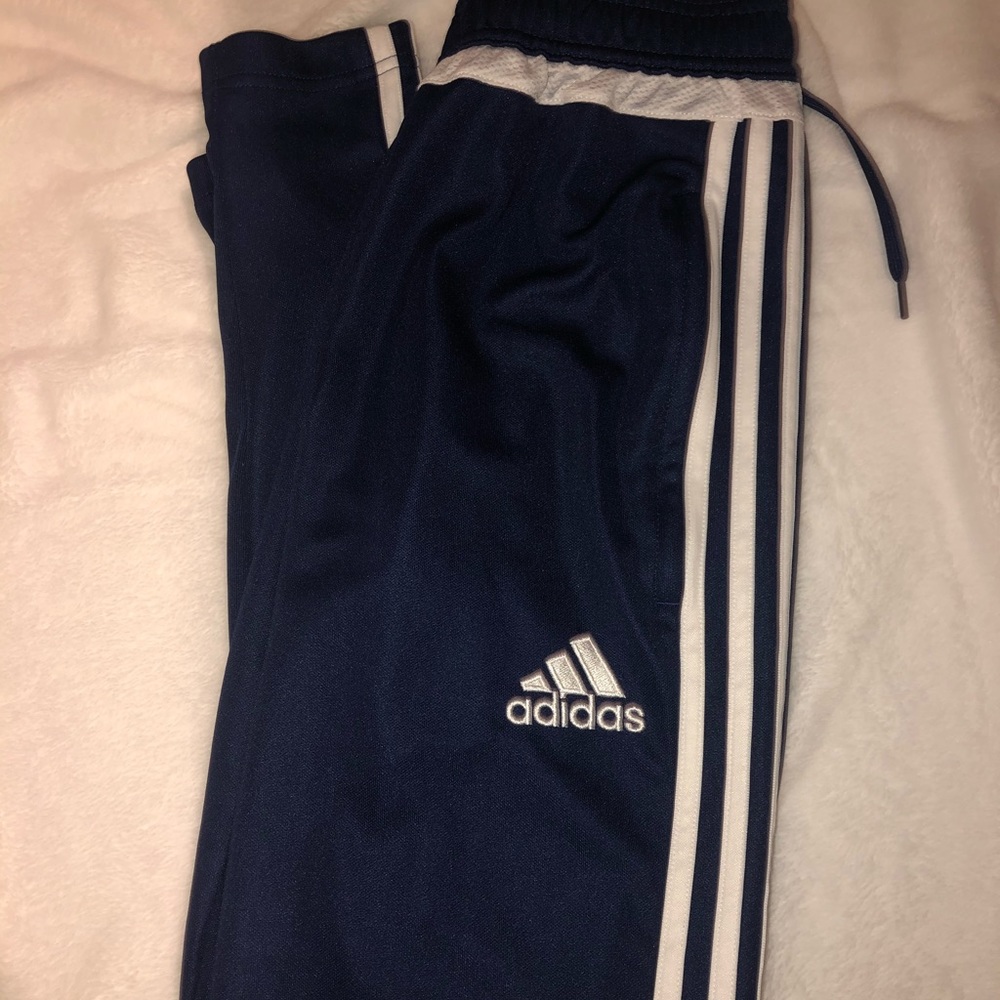 Navy blue adidas pants